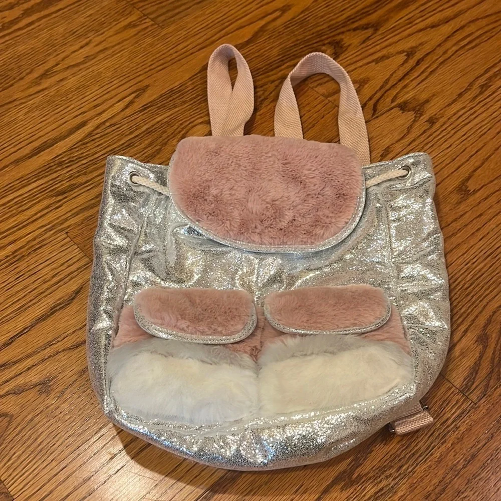 Zara Girl’s Sparkle Fuzzy Backpack